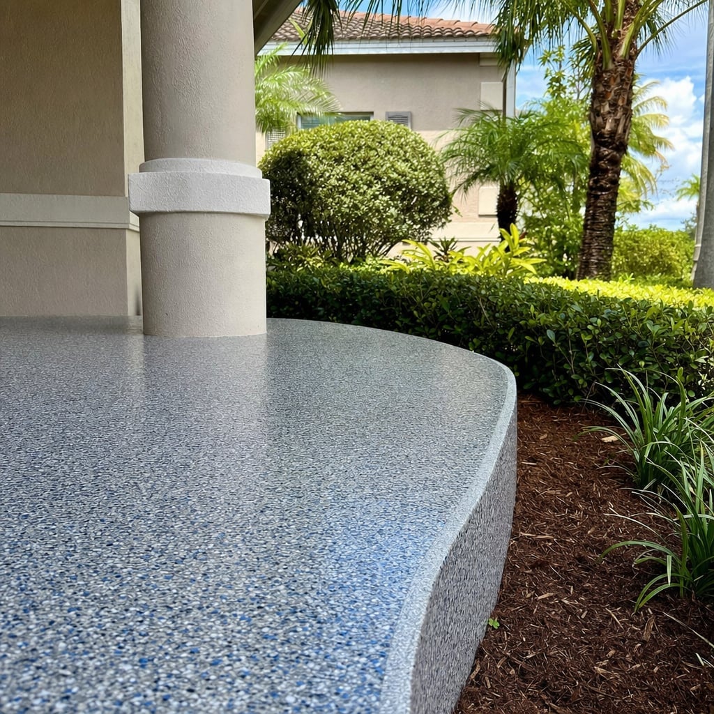 epoxy patio floor project in Ocala