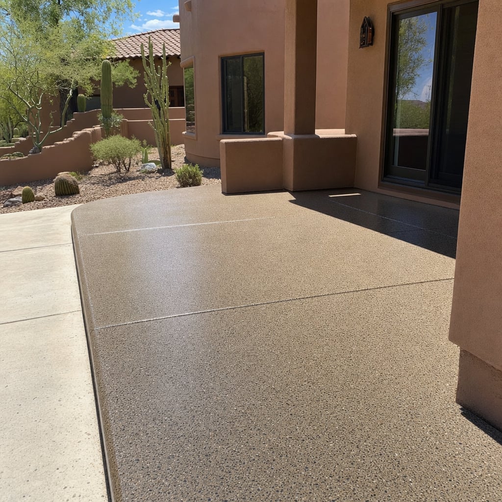 epoxy patio floor project in Sacramento