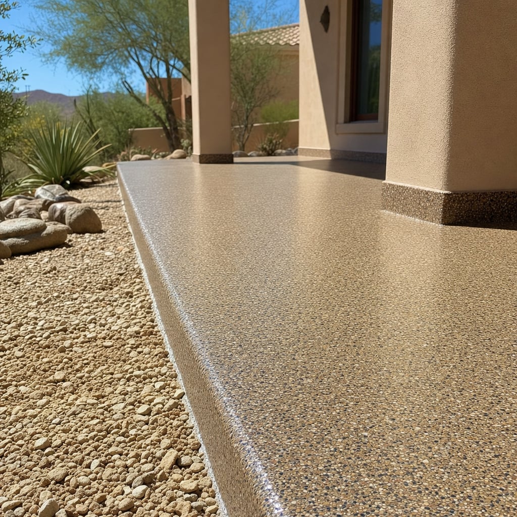 epoxy patio floor project in Sacramento