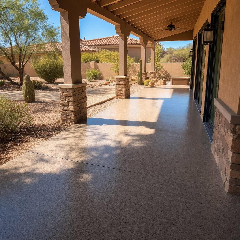 epoxy patio floor project in Sacramento