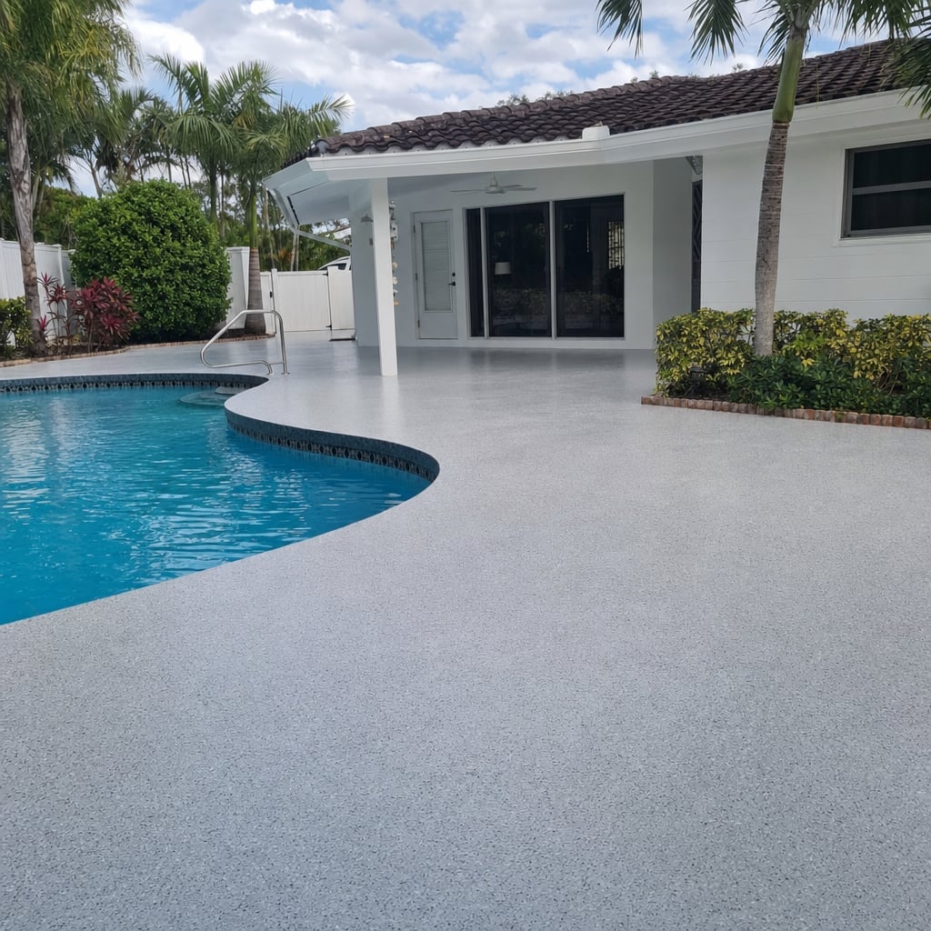 epoxy pool deck project in Ocala