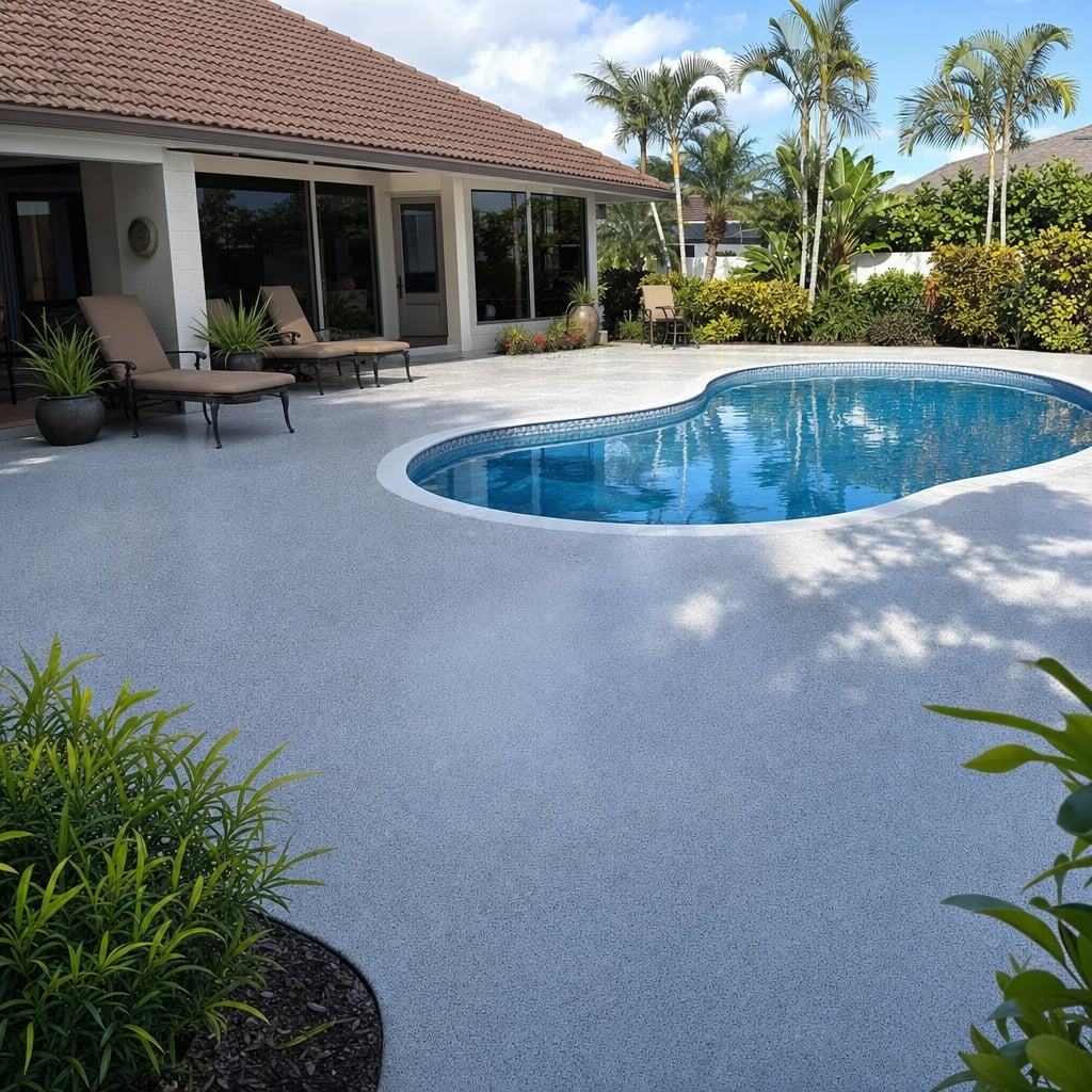 epoxy pool deck project in Ocala