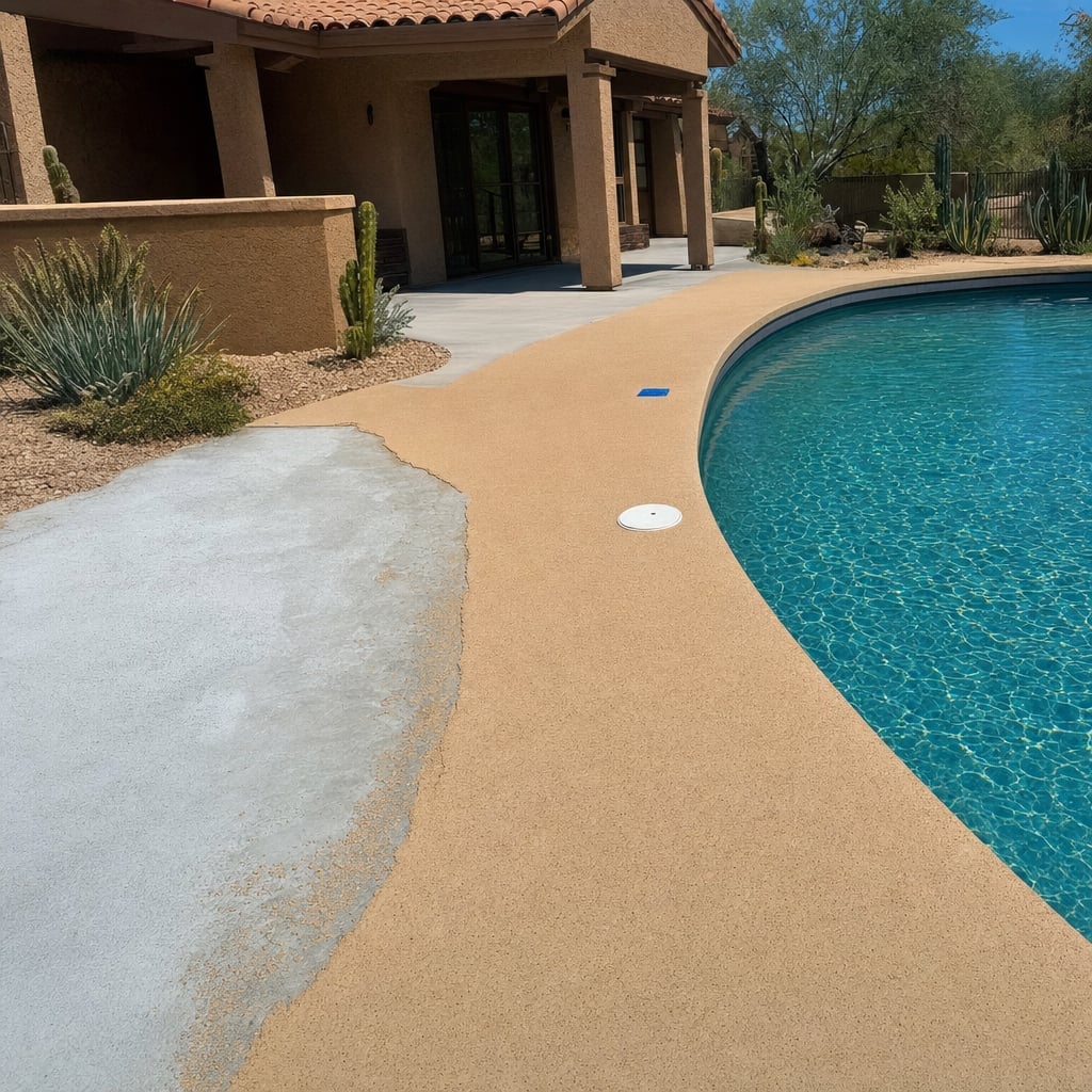 epoxy pool deck project in Sacramento