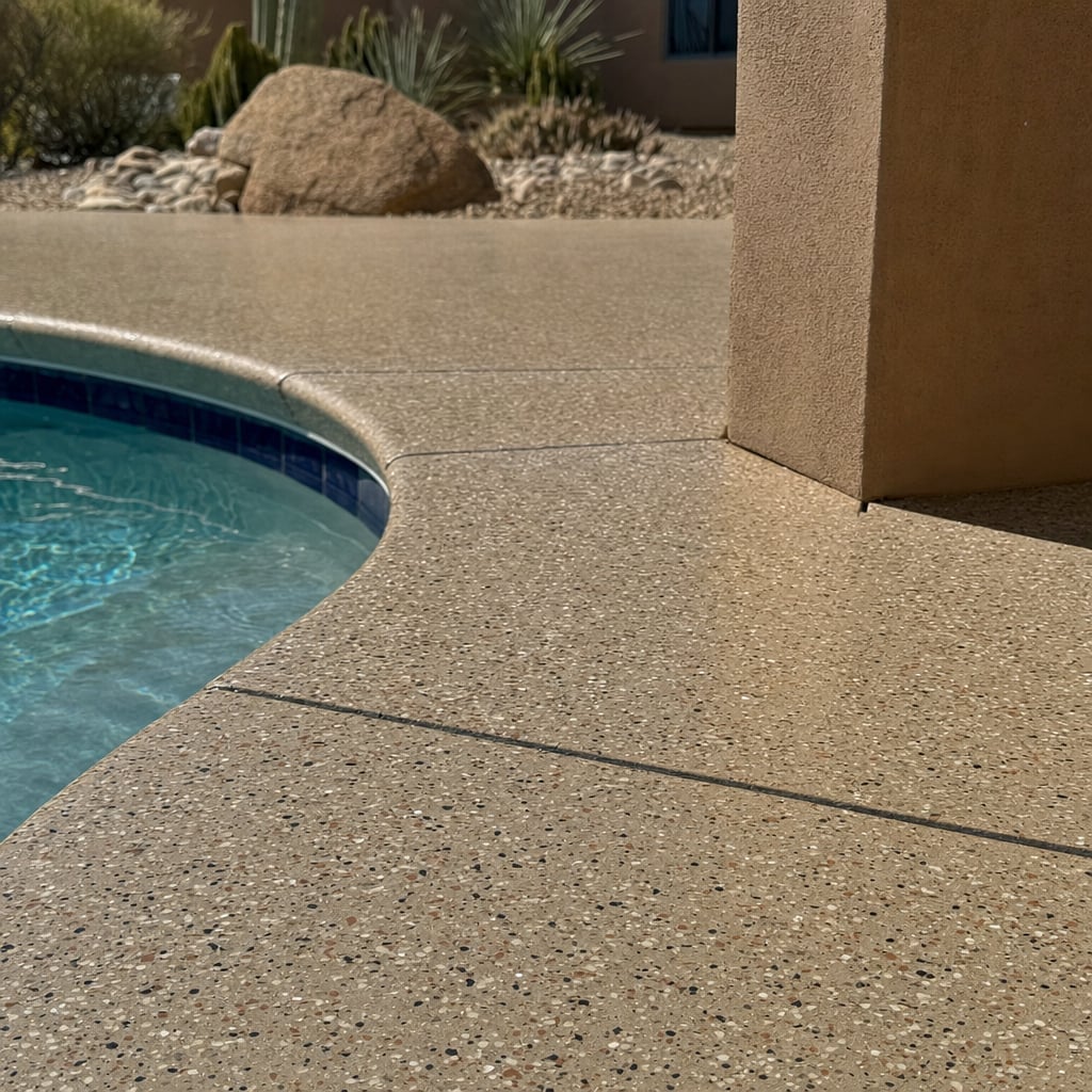 epoxy pool deck project in Sacramento