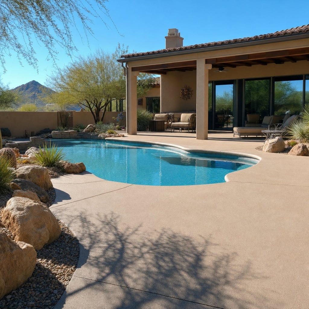 epoxy pool deck project in Sacramento