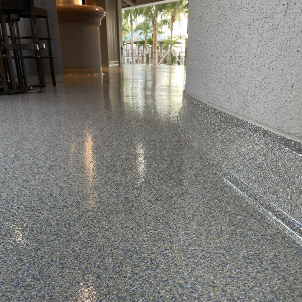 restaurant epoxy flooring project in Ocala