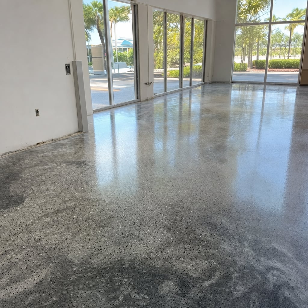 retail epoxy flooring project in Ocala