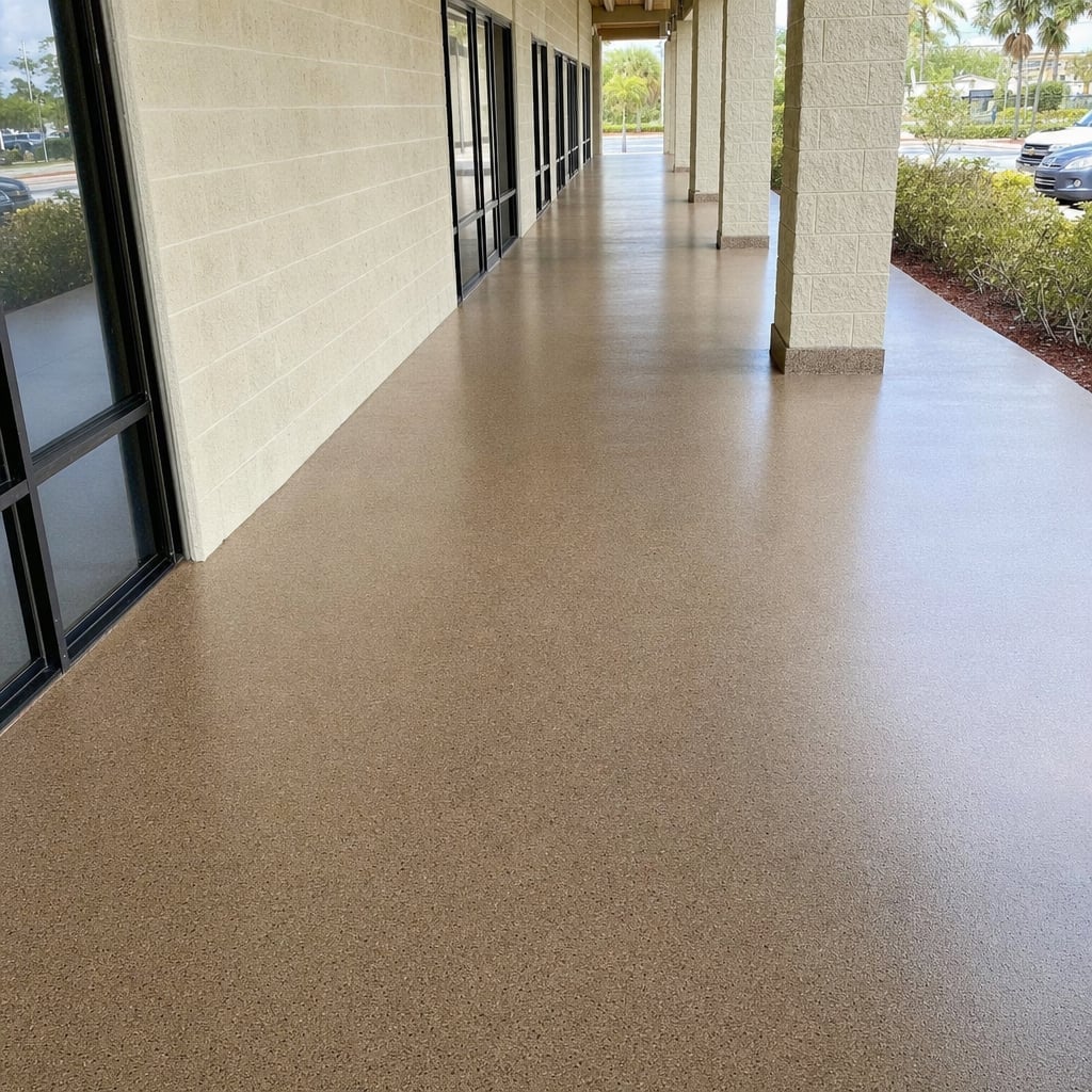 retail epoxy flooring project in Ocala