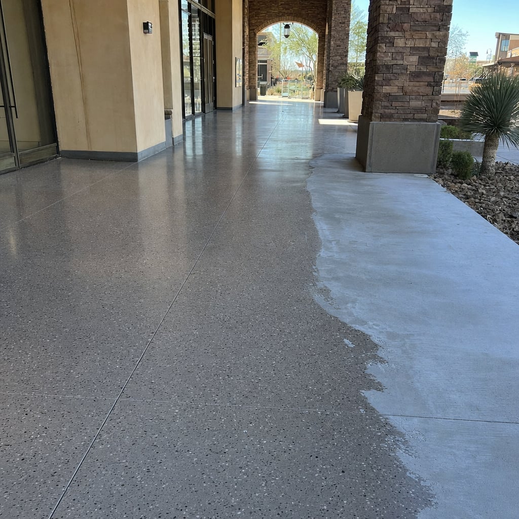 retail epoxy flooring project in Sacramento