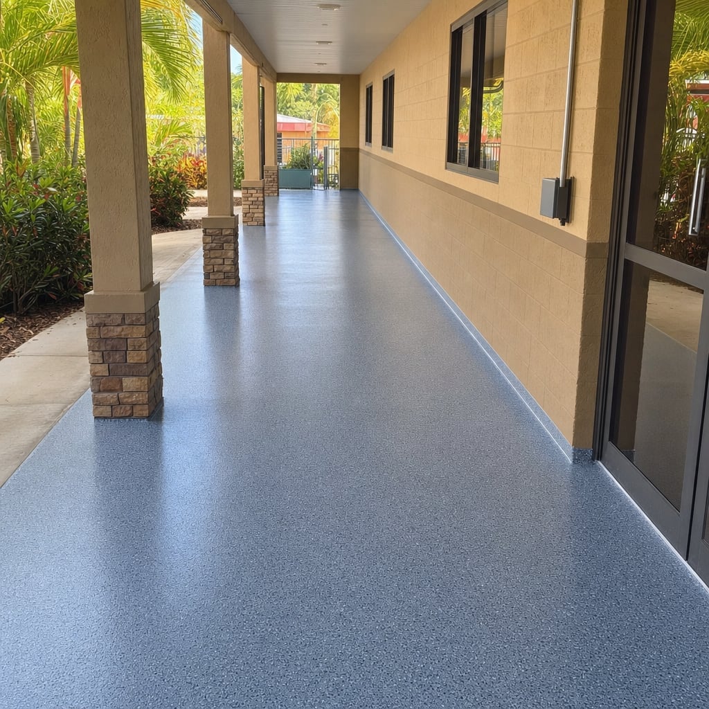 school epoxy flooring project in Melbourne