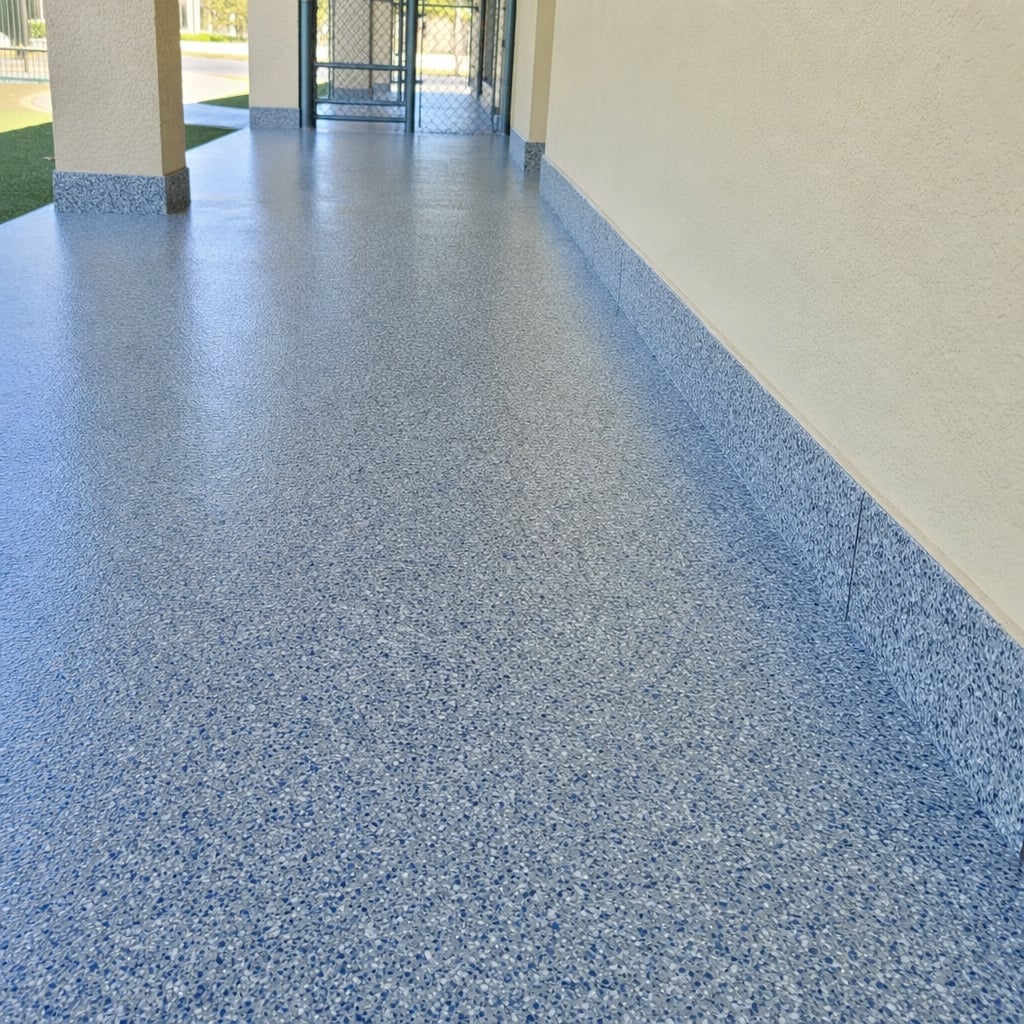 school epoxy flooring project in Ocala