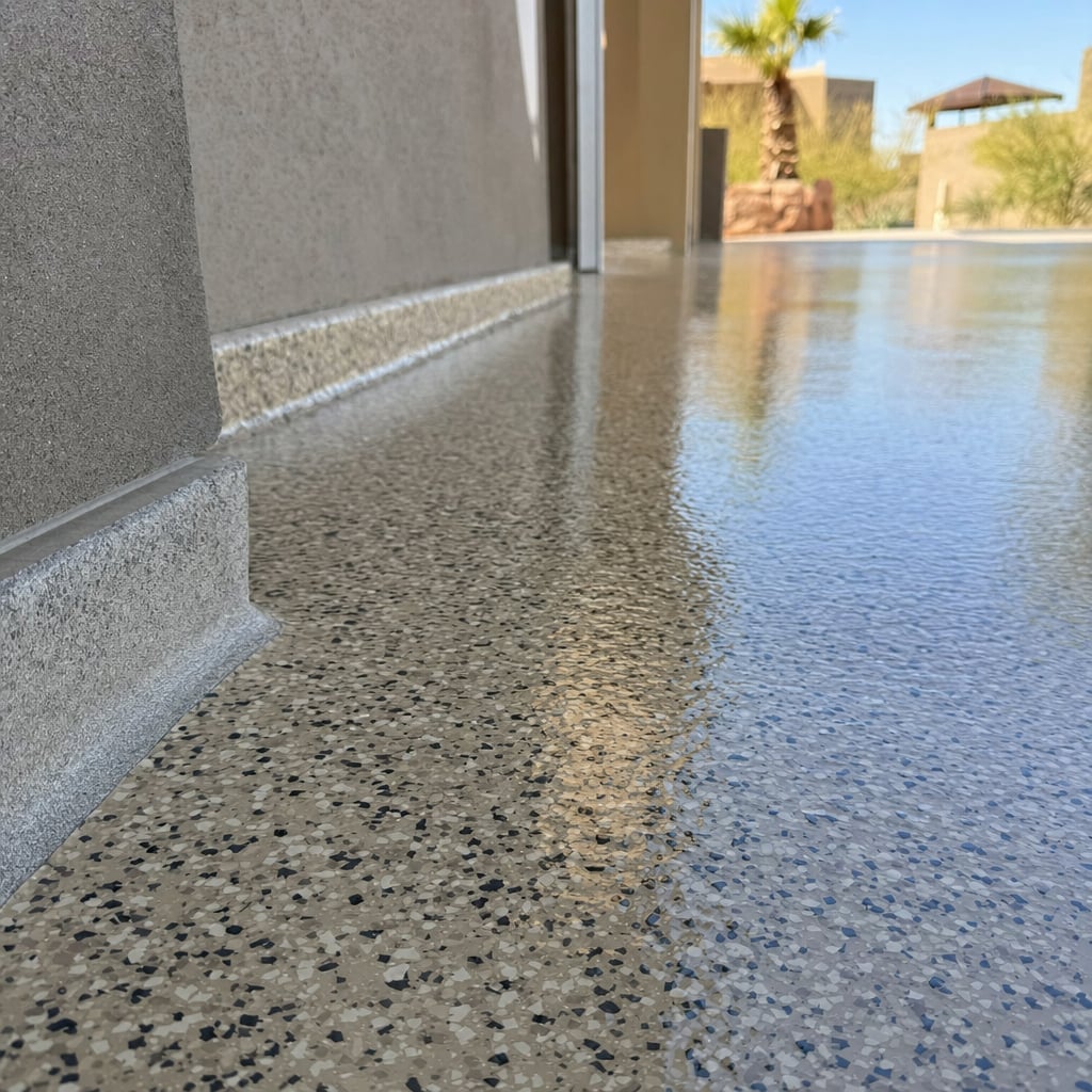 school epoxy flooring project in Sacramento