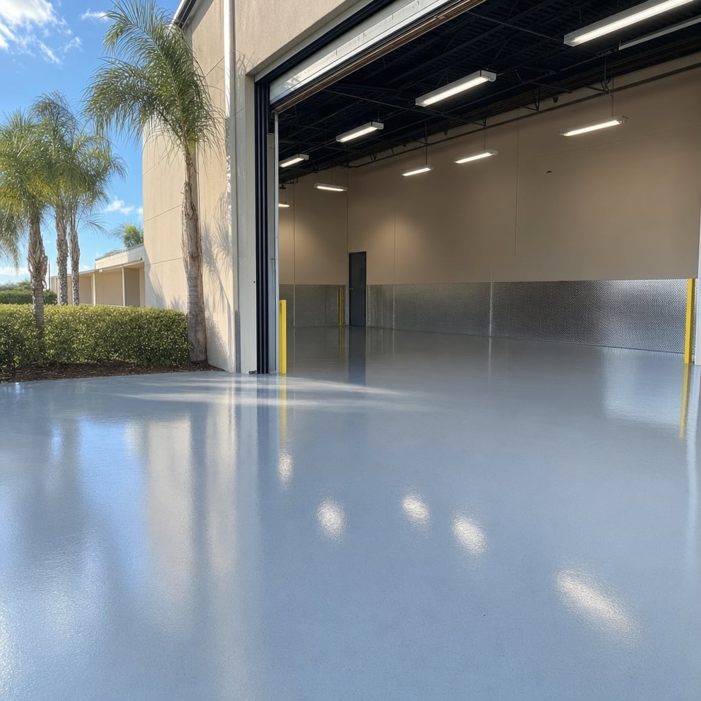 warehouse epoxy flooring project in Ocala