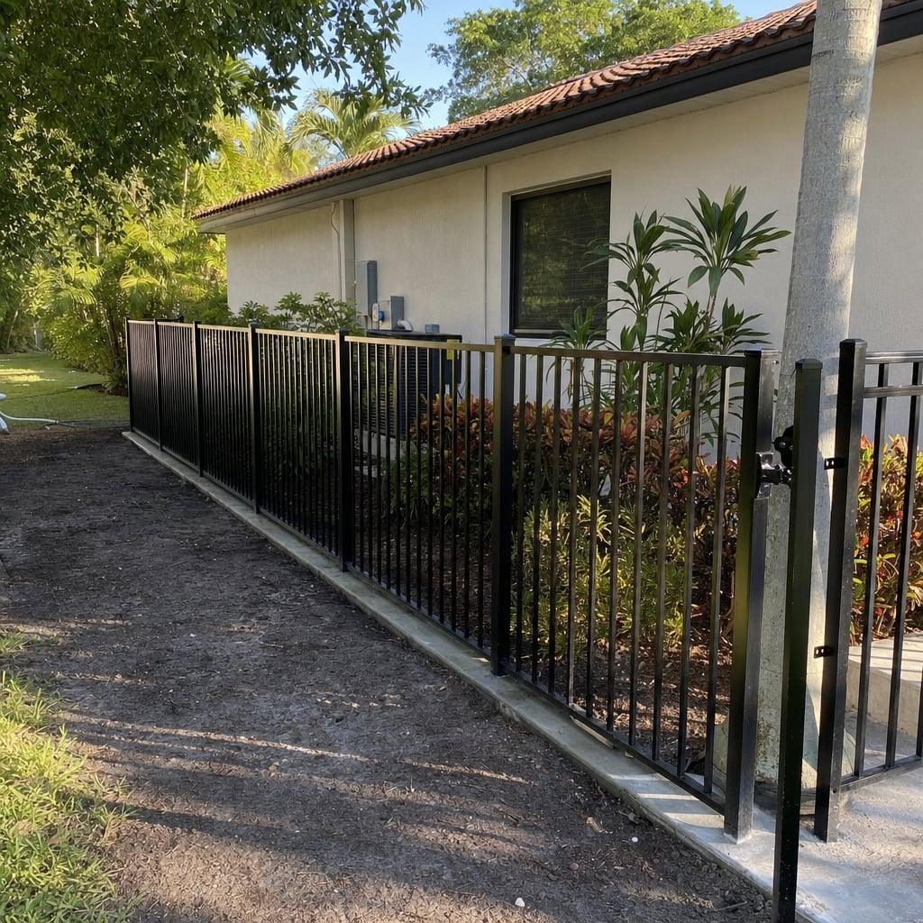 aluminum fence project in Mobile