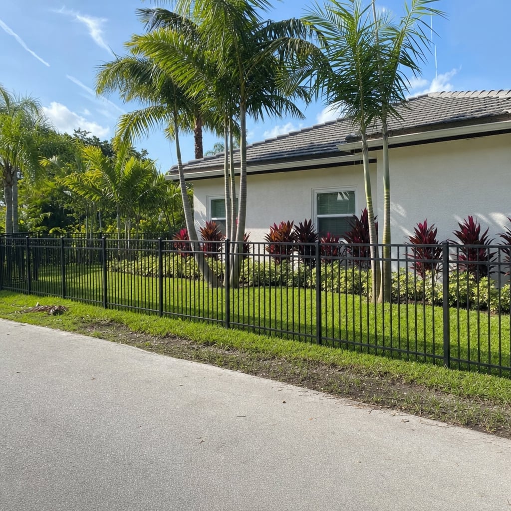 aluminum fence project in Mobile