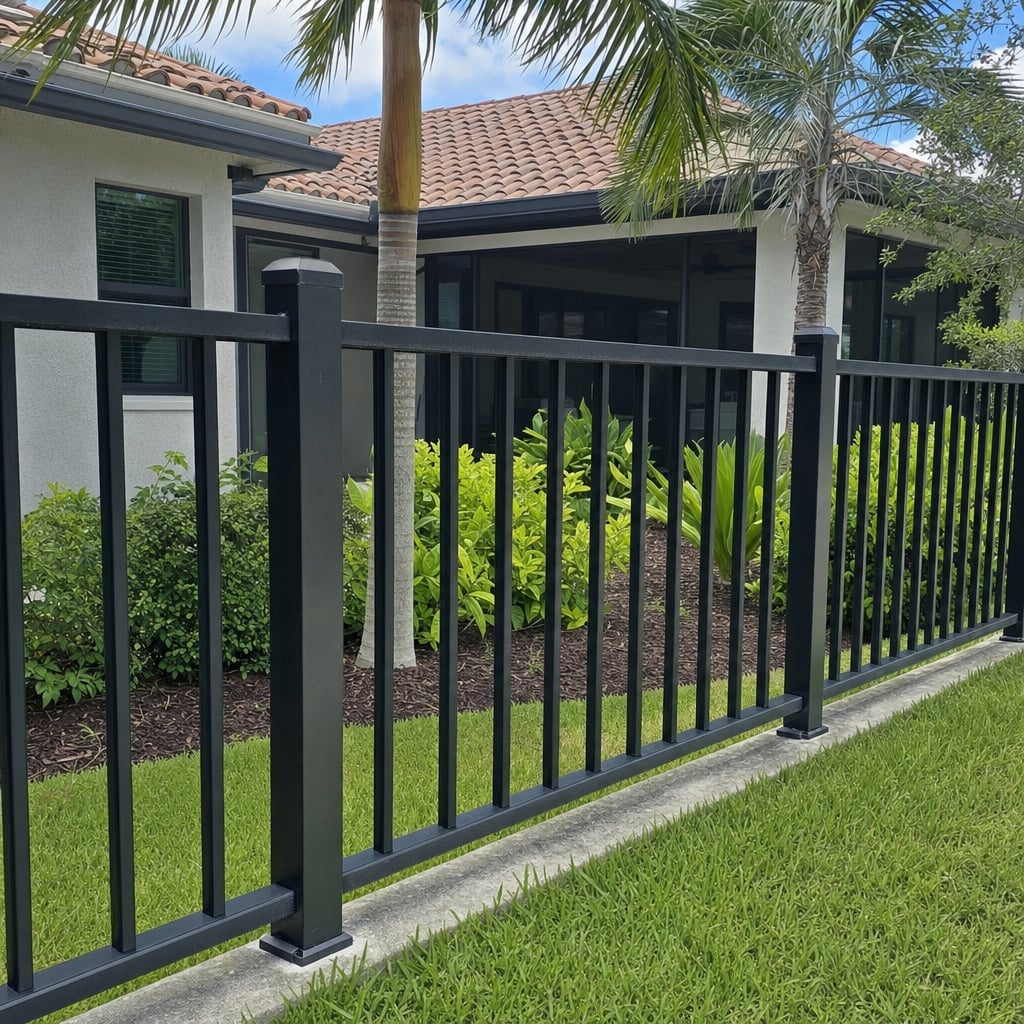 aluminum fence project in Mobile