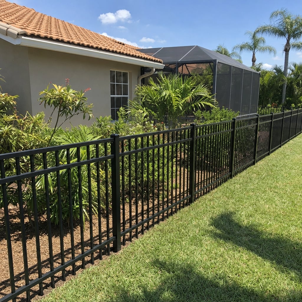 aluminum fence project in Mobile