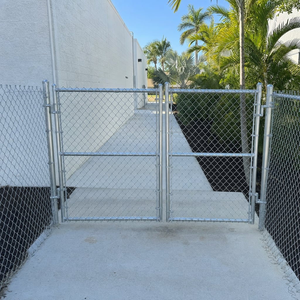 commercial chain link fence project in Mobile