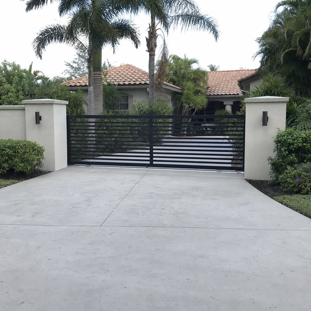 driveway gate project in Mobile