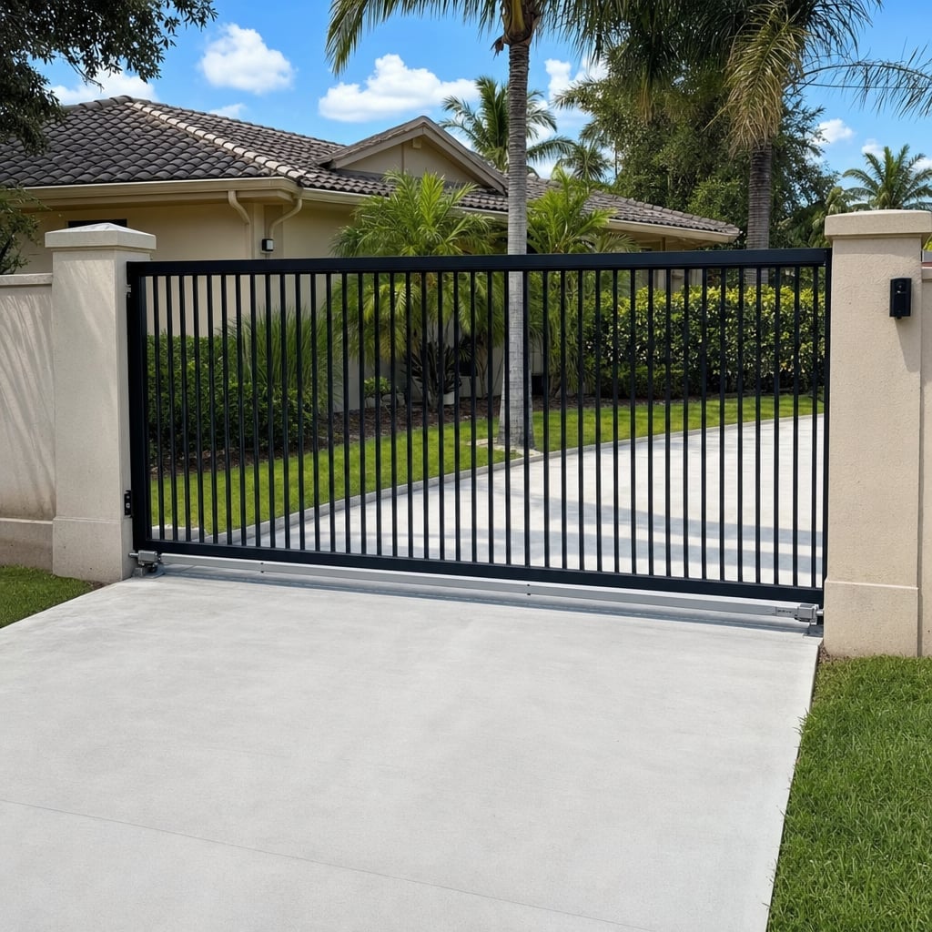 driveway gate project in Mobile