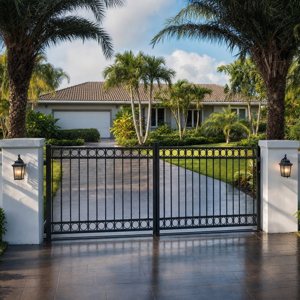 driveway gate project in Mobile