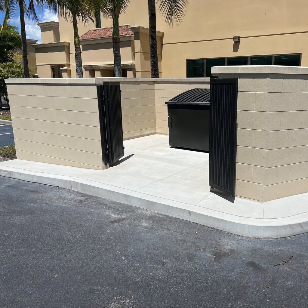 dumpster enclosure project in Mobile
