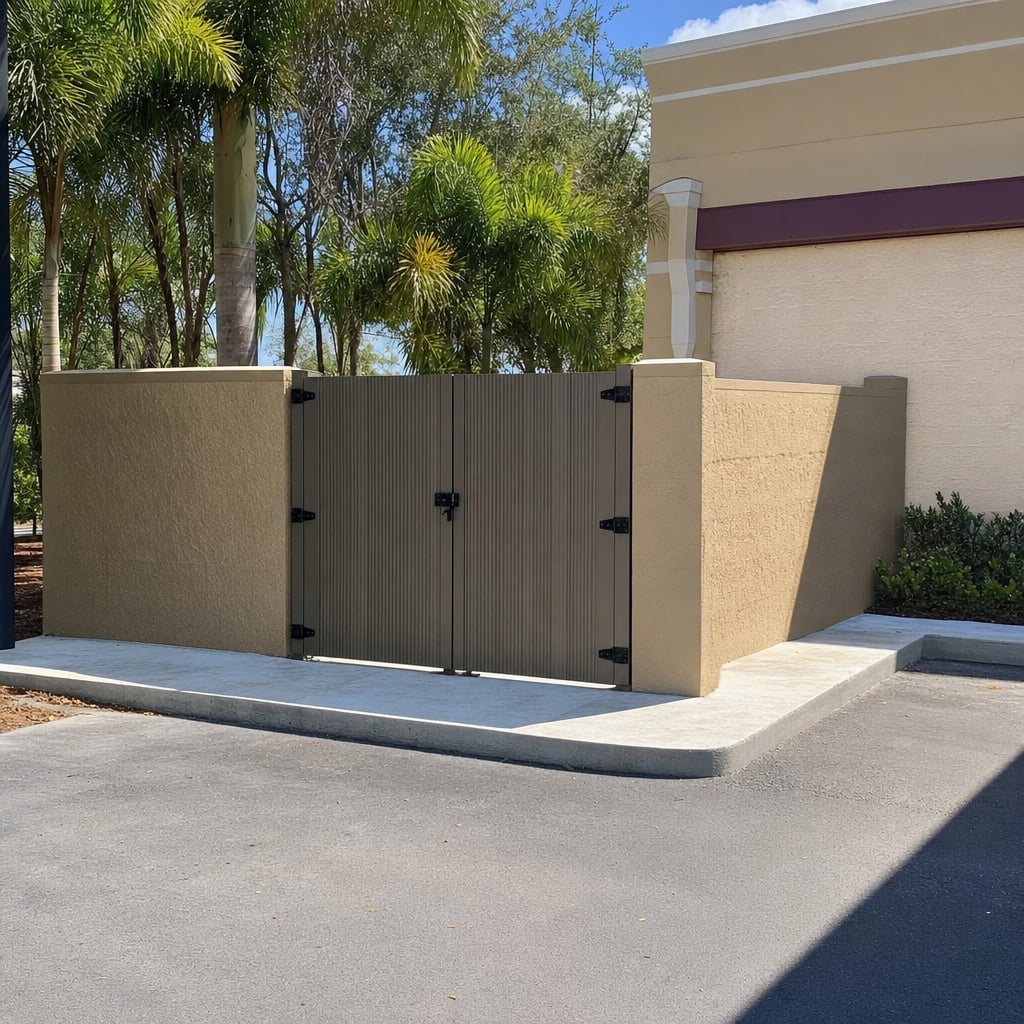 dumpster enclosure project in Mobile