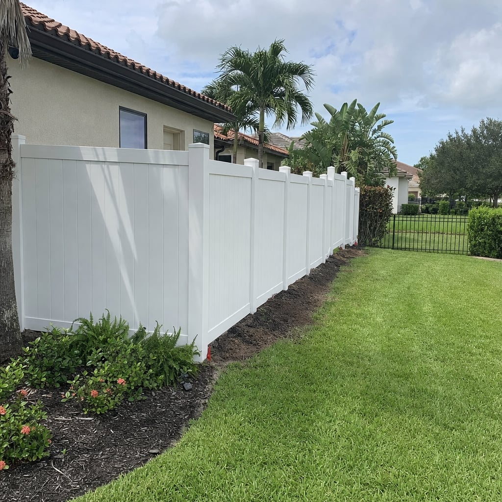 vinyl fence project in Mobile