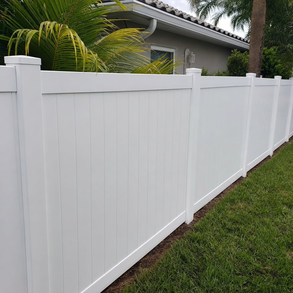 vinyl fence project in Mobile
