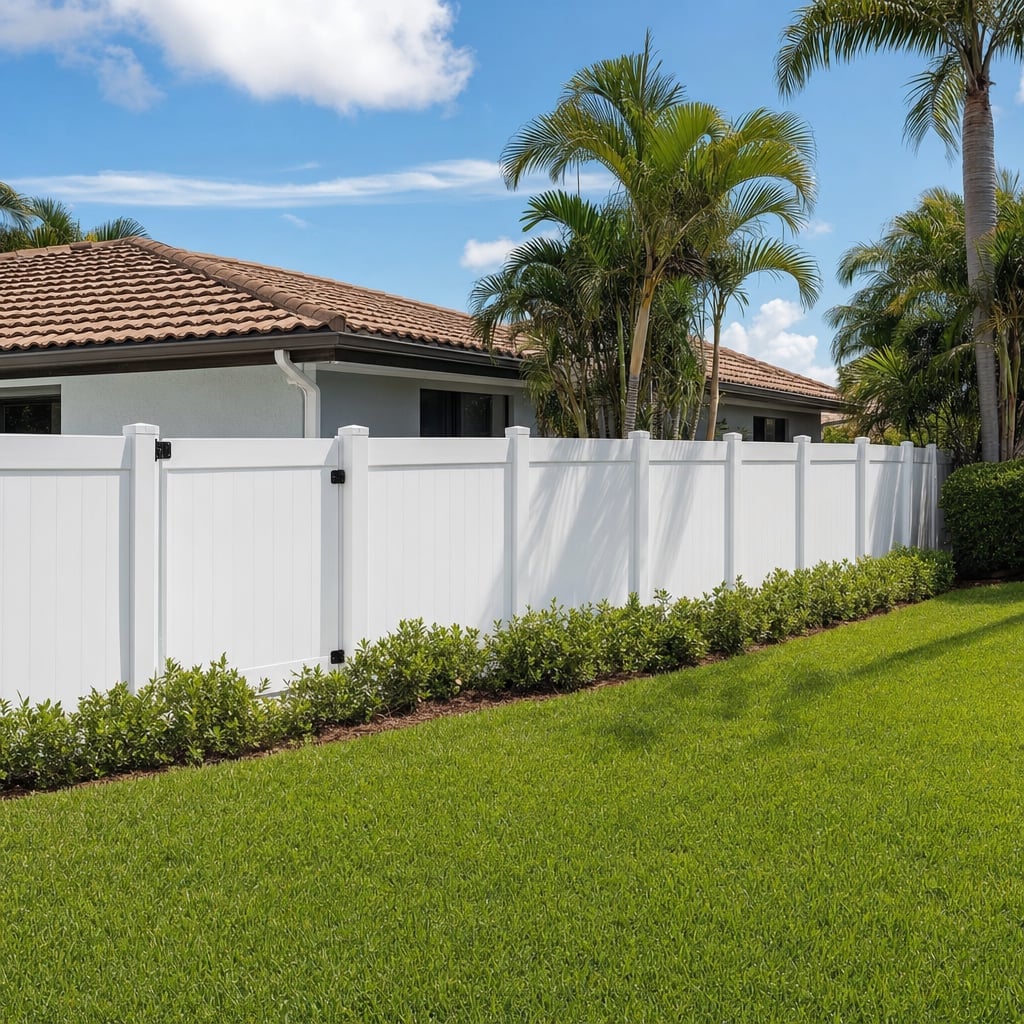 vinyl fence project in Mobile