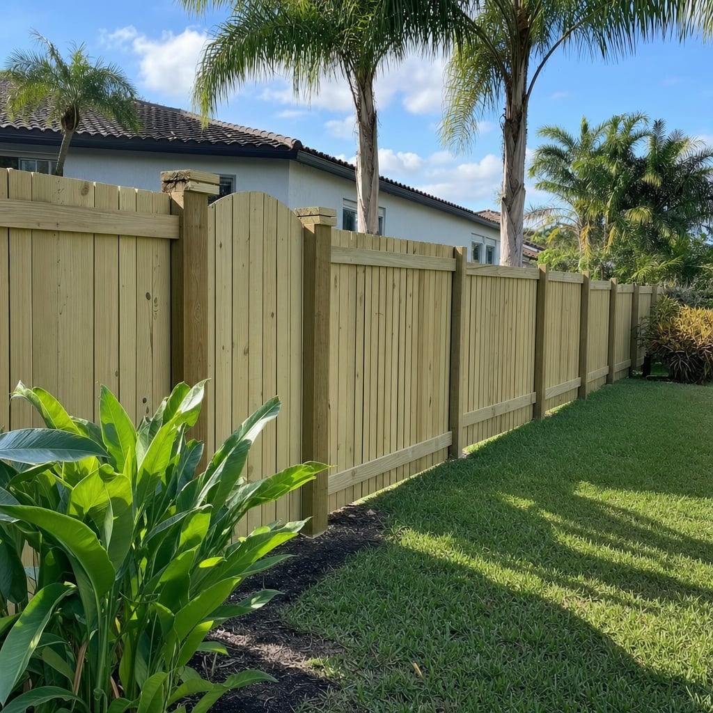 wood fence project in Mobile