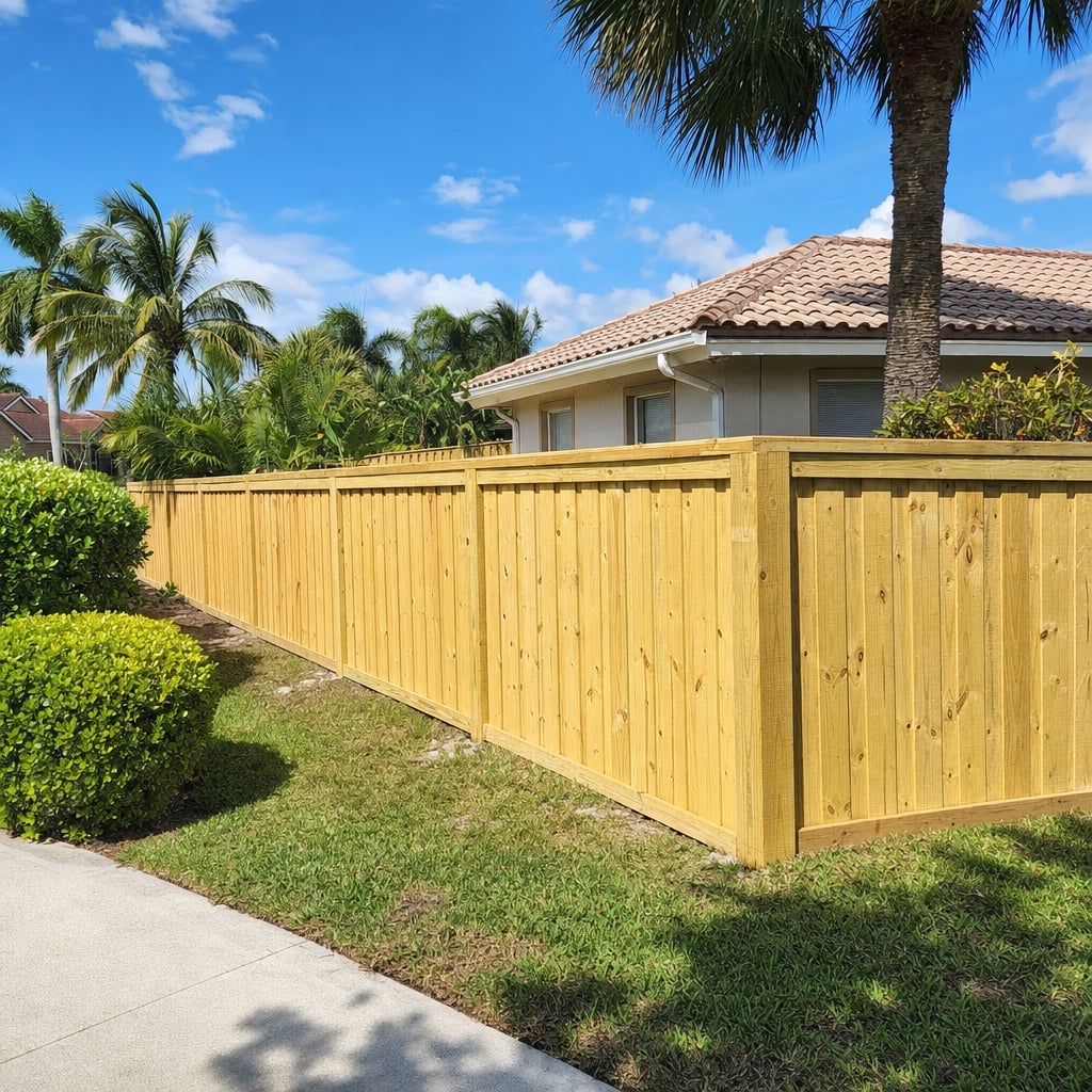 wood fence project in Mobile