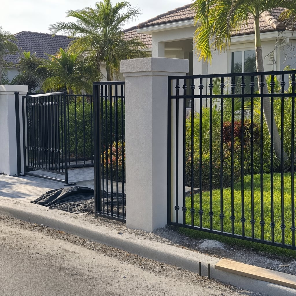 wrought iron fence project in Mobile