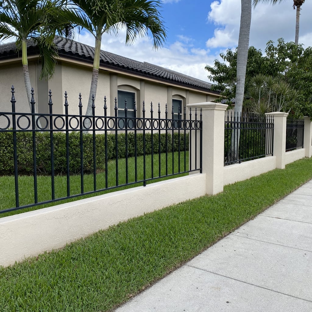 wrought iron fence project in Mobile