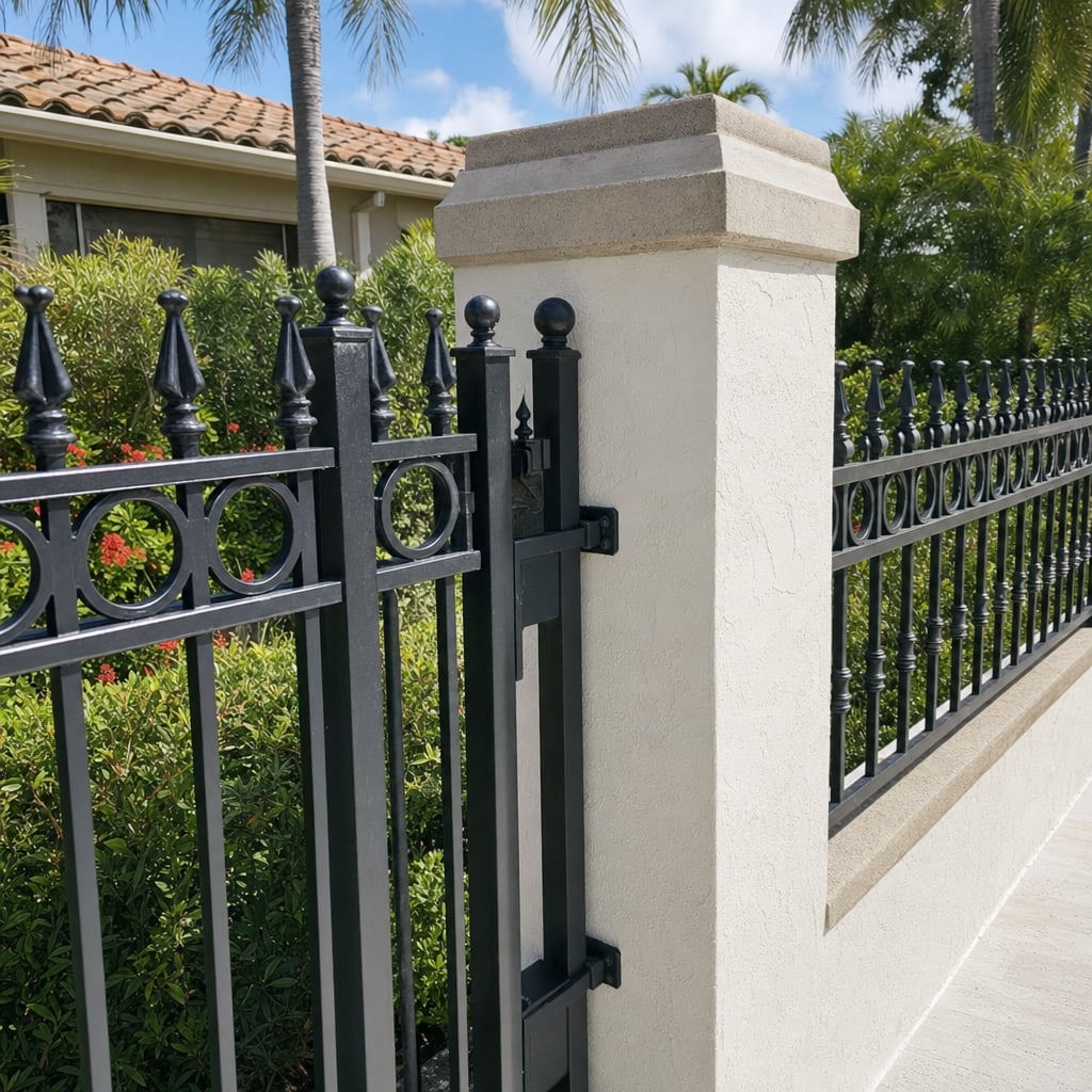 wrought iron fence project in Mobile