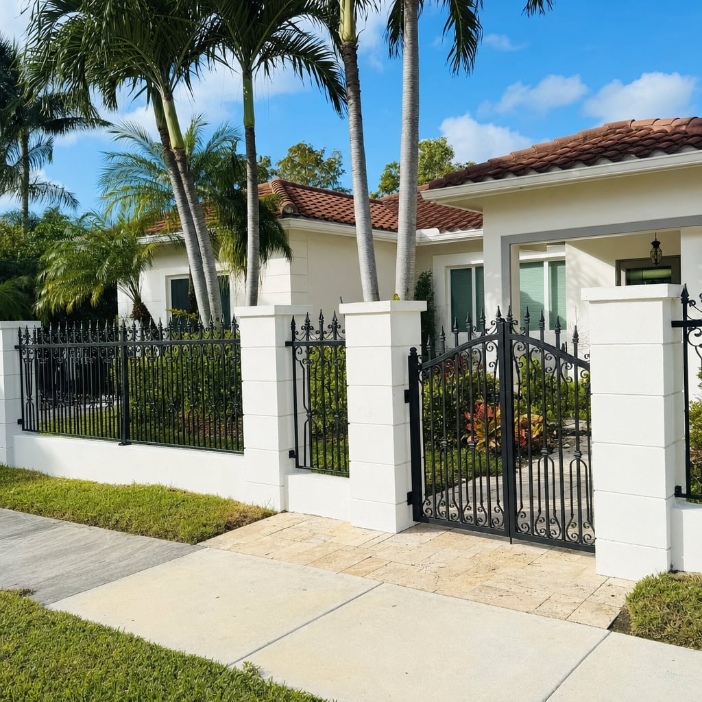 wrought iron fence project in Mobile