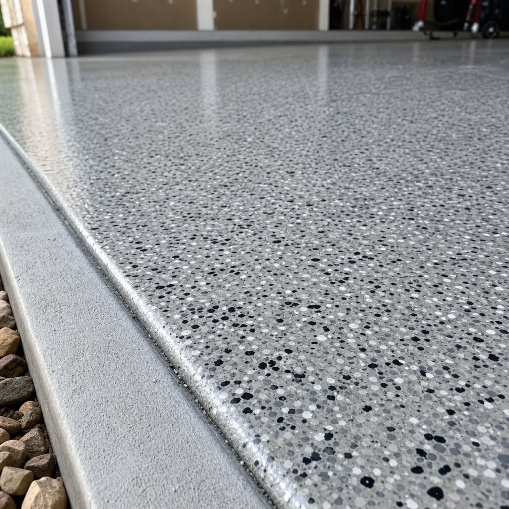 garage floor concrete project in Clermont