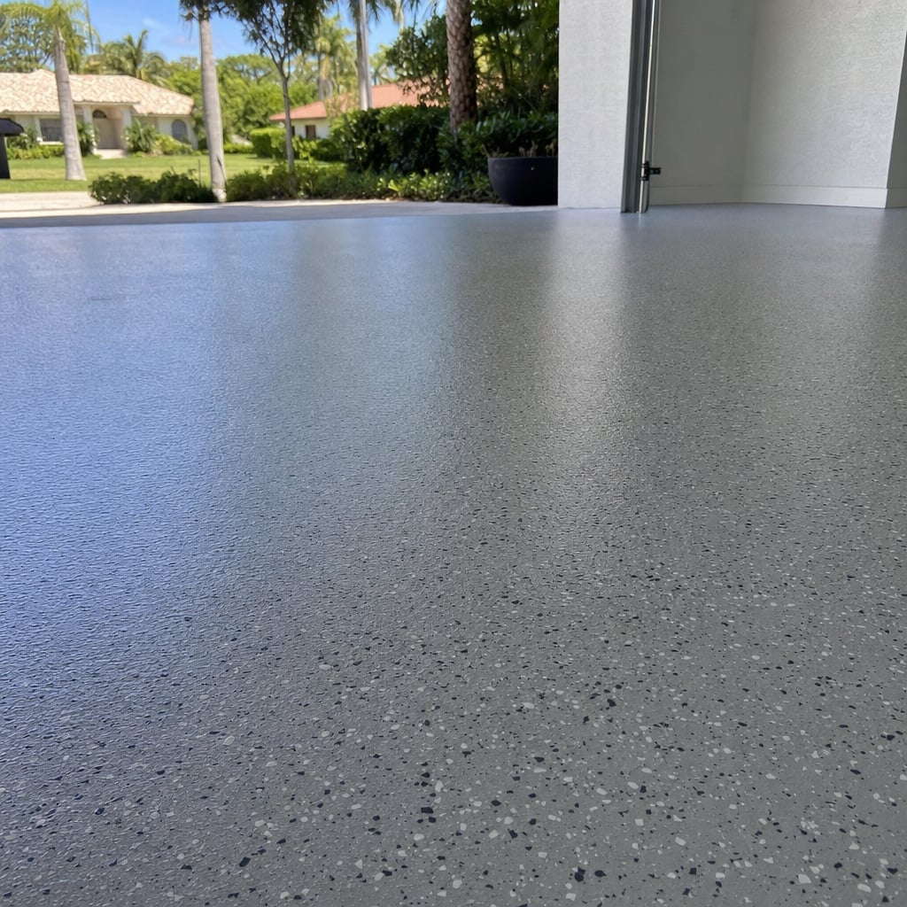 garage floor concrete project in Fayetteville