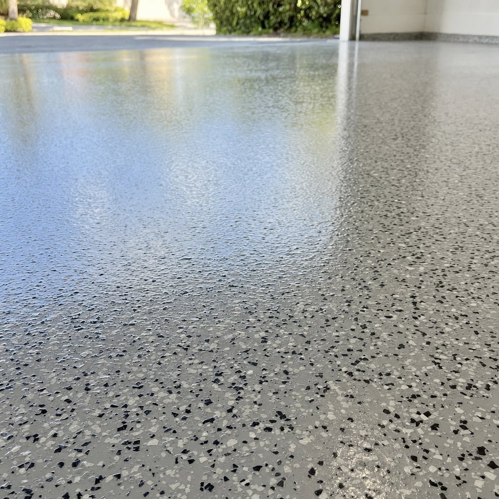 garage floor concrete project in Fayetteville
