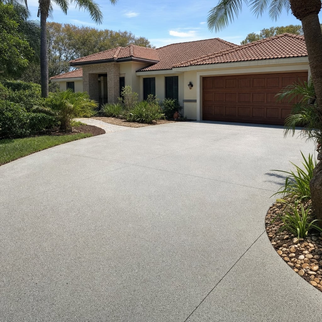 garage floor concrete project in Fayetteville