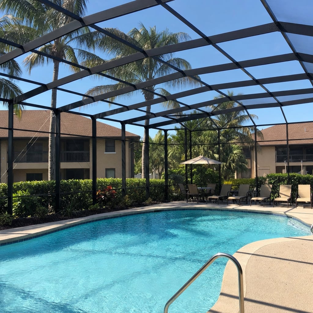 hotel pool enclosure project in Palm Coast