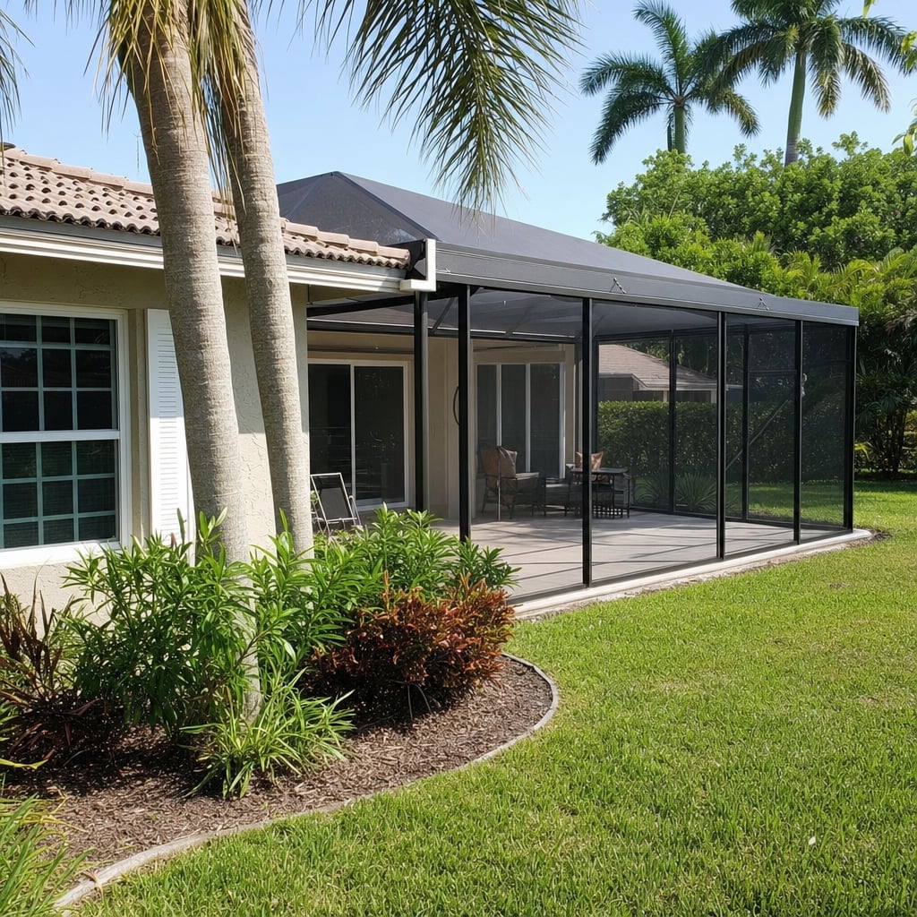lanai screen enclosure project in Palm Coast