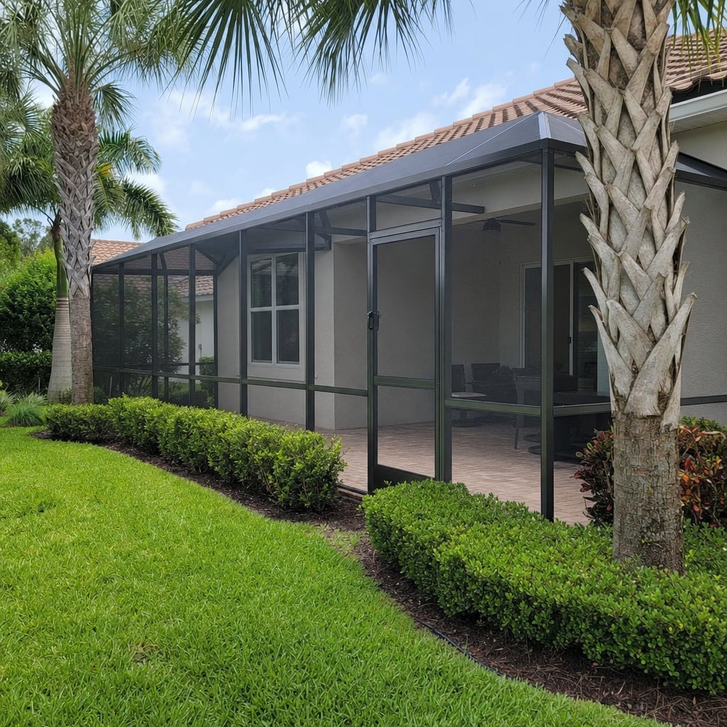 lanai screen enclosure project in Palm Coast