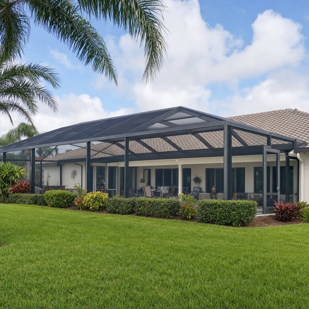 lanai screen enclosure project in Palm Coast