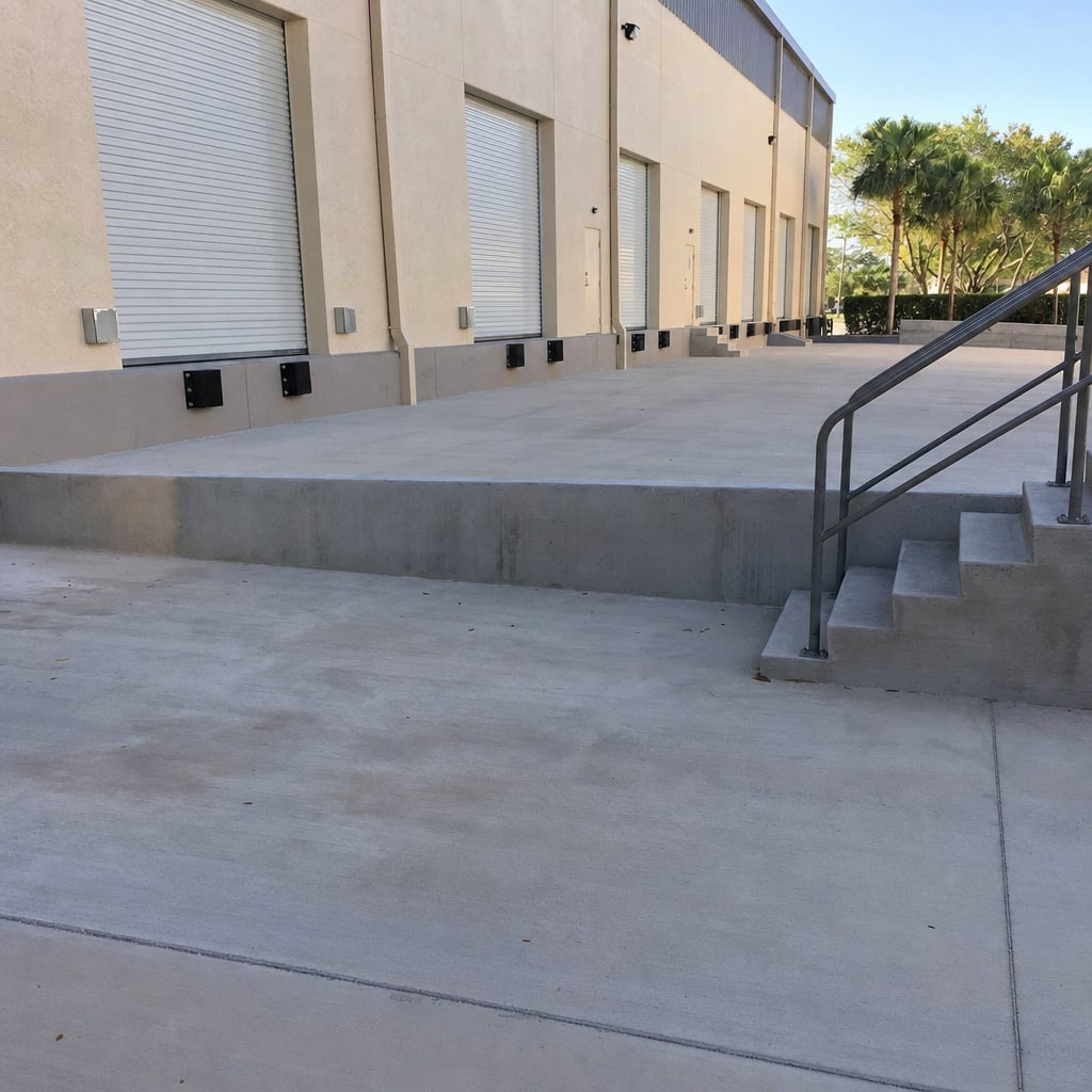 concrete loading dock project in Fayetteville
