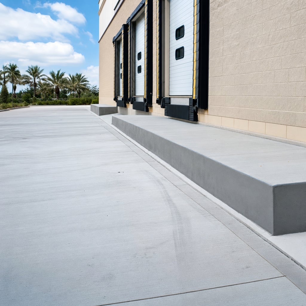 concrete loading dock project in Fayetteville