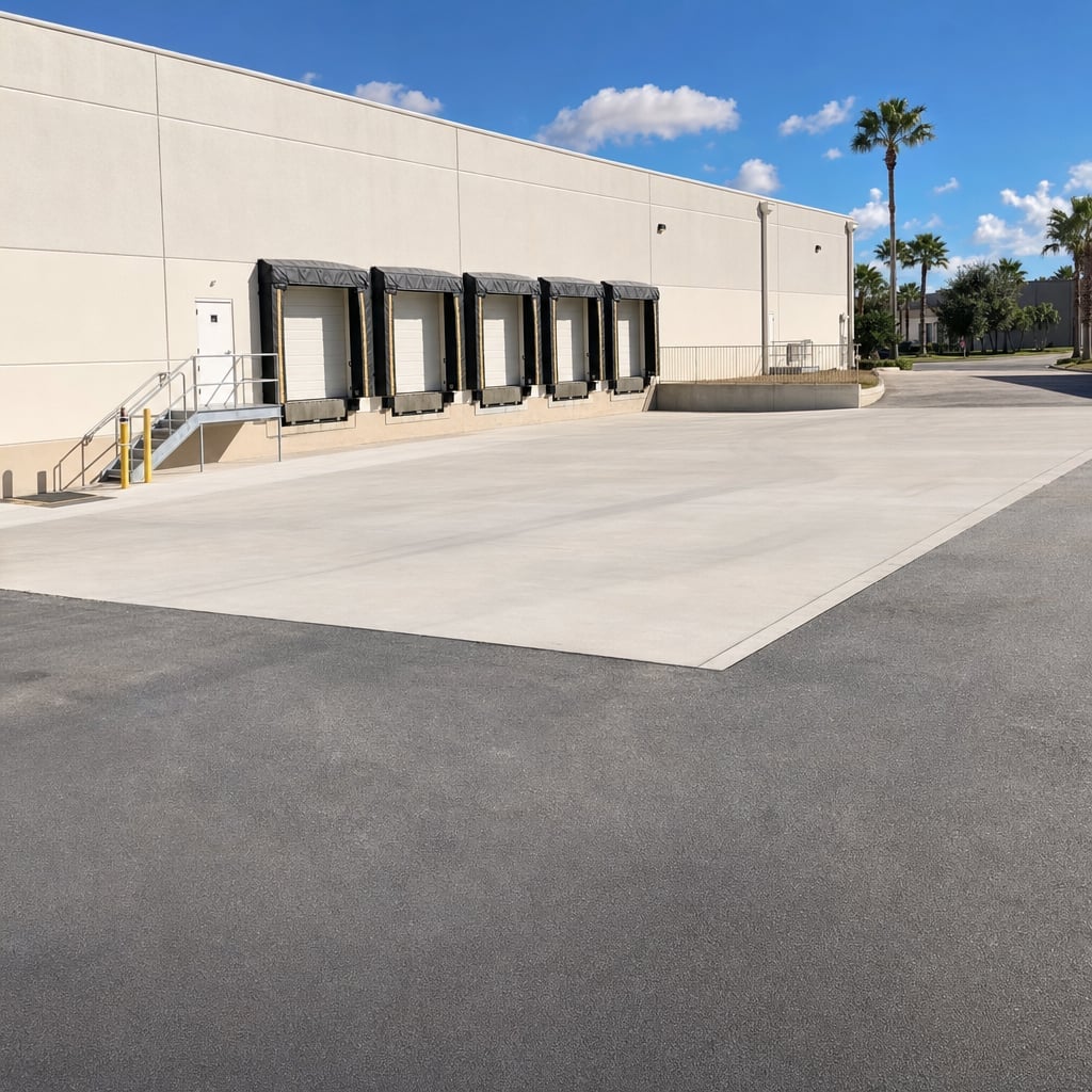 concrete loading dock project in Fayetteville