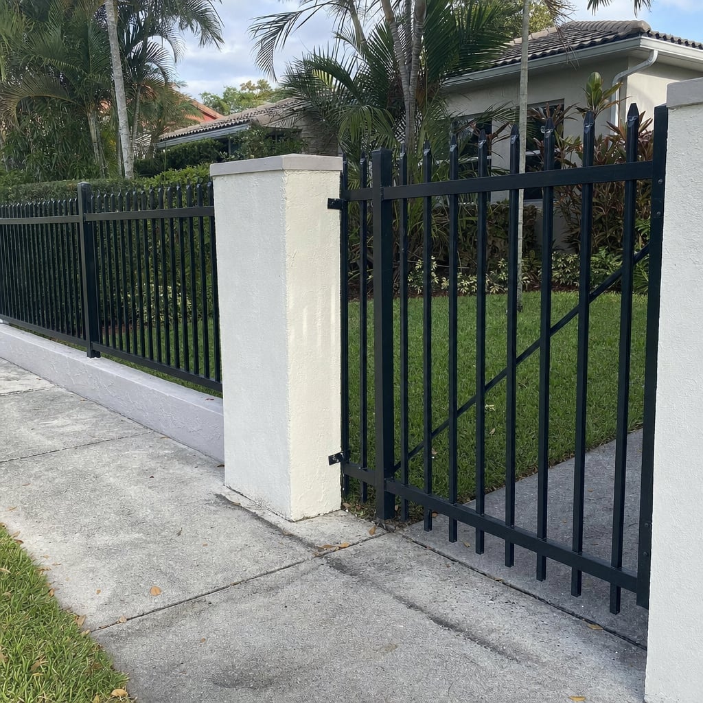 metal fence repair project in Orlando