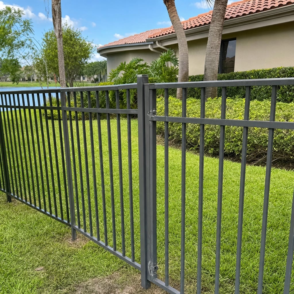 metal fence repair project in Orlando