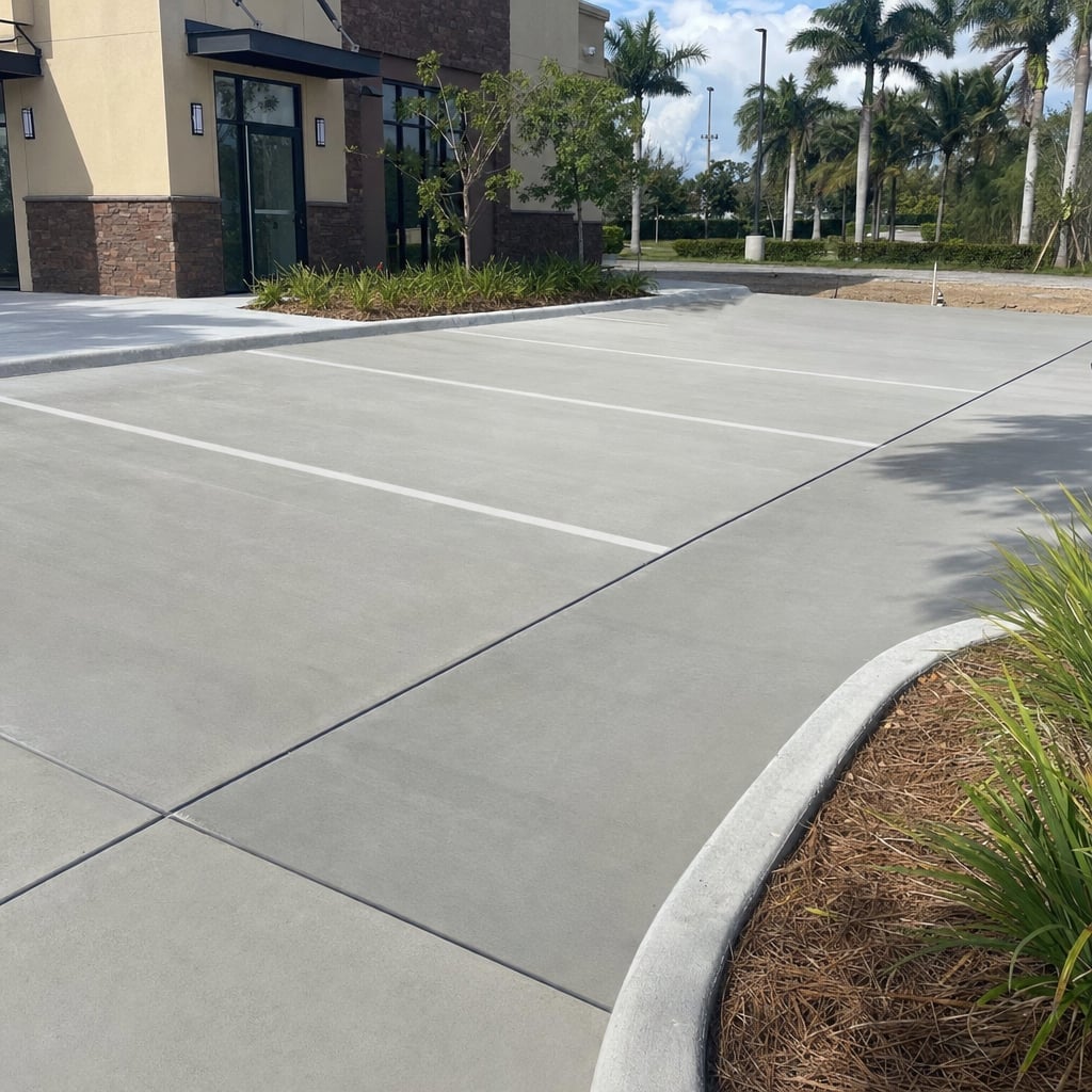 concrete parking lot project in Fayetteville